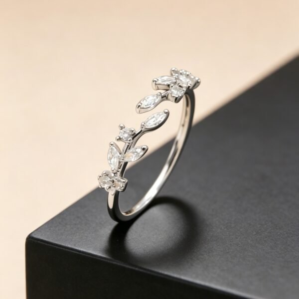 Simple Angel Wing Adjustable Open Ring