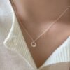 Minimalist Geometric Circle Pendant Necklace
