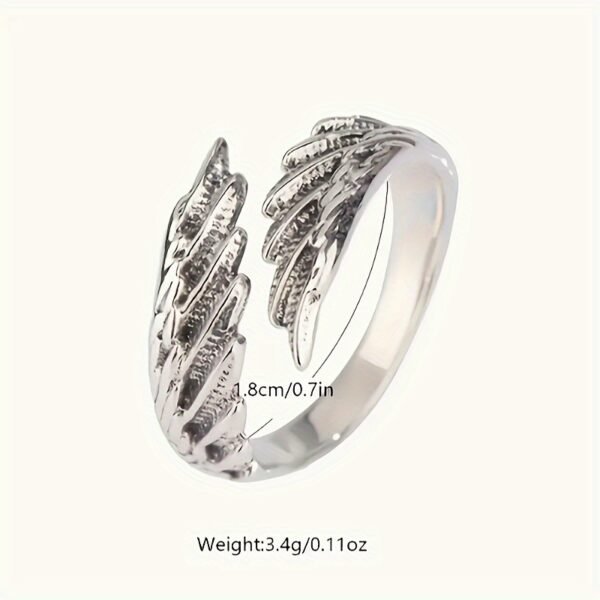 Vintage Adjustable Angel Wings Couple Ring