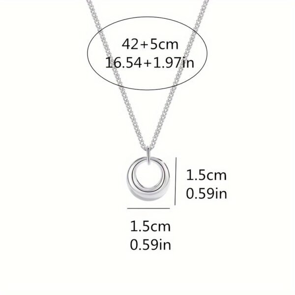 Minimalist Geometric Circle Pendant Necklace