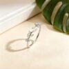 Simple Angel Wing Adjustable Open Ring