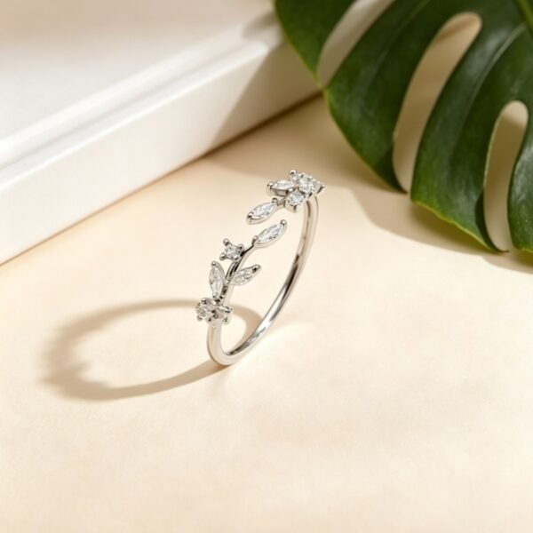 Simple Angel Wing Adjustable Open Ring