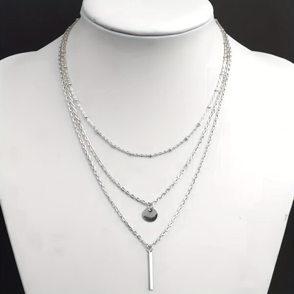 Vintage Layered Sequin Necklace for Women