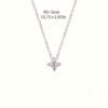 Silver-Plated Floral Collarbone Necklace