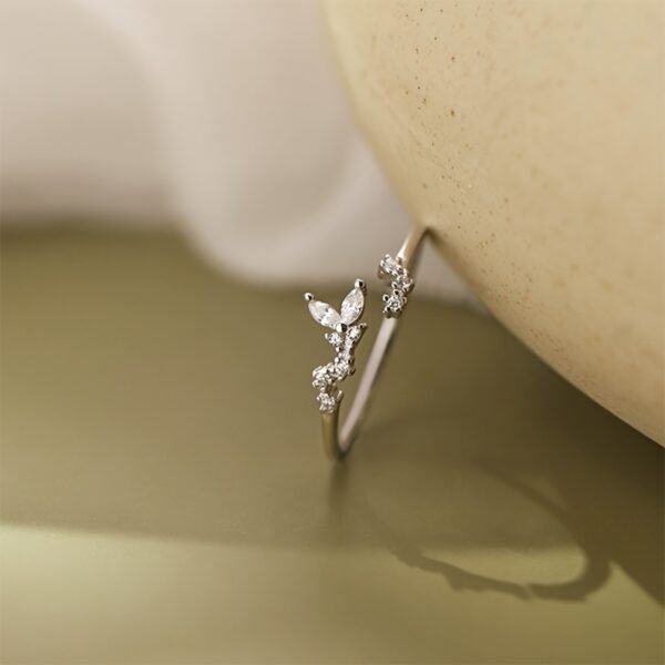 a71f86a5-88b0-4d09-be72-17ba630fb708.jpg Sparkling Butterfly & Leaf Adjustable Ring for Women