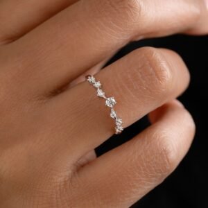 ea16d47d-4a55-4b32-87c6-ff4ad313be04.jpg 1pc Elegant Easy Women'S Ring, Light Luxury Niche Design Daily Versatile Stackable Band Valentine'S Day Birthday Anniversary Party Gift