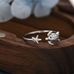 f3ed5009-054d-4ae7-b675-795f1ae9344d.jpg Adjustable White Turtle Ring for Teens