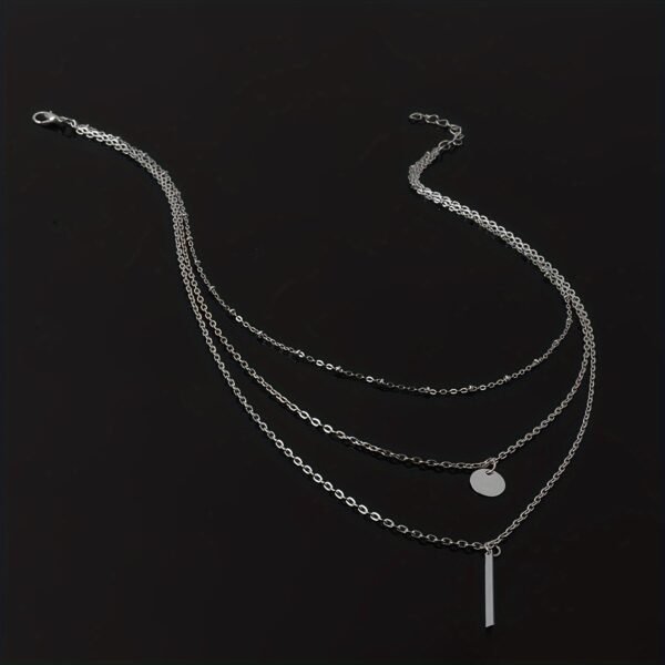 Vintage Layered Sequin Necklace for Women
