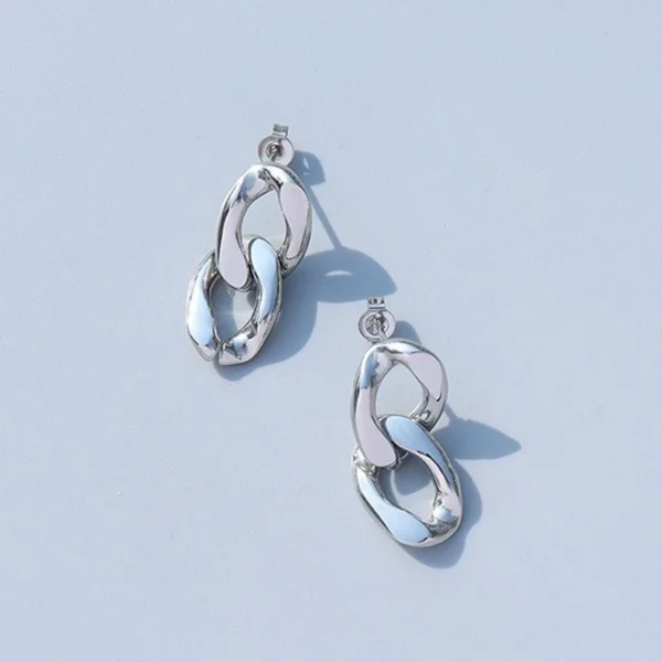 my-11134201-7qul1-ljavwla7w4zqcf.webp Silver Double Chain Drop Earrings