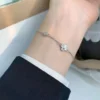 my-11134207-7rasm-m4pukczgjcu1f3.webp Clover Leaf Silver Bracelet