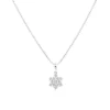 Snowflake CZ Christmas Pendant Necklace