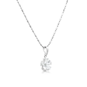 Leilani Flower CZ Pendant Necklace