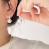 Blossom Pearl & Diamond Hoop Earrings