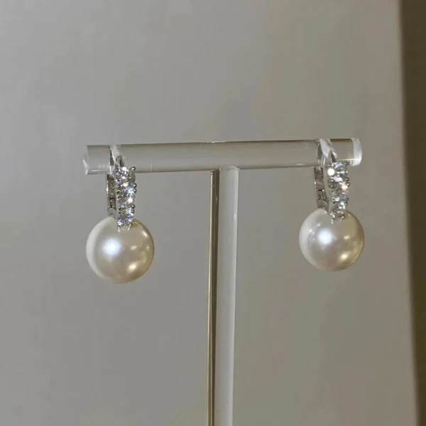 Blossom Pearl & Diamond Hoop Earrings