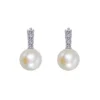 Blossom Pearl & Diamond Hoop Earrings