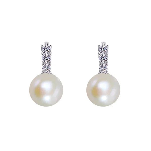 Blossom Pearl & Diamond Hoop Earrings