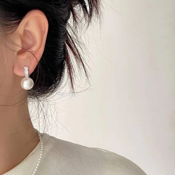 Blossom Pearl & Diamond Hoop Earrings